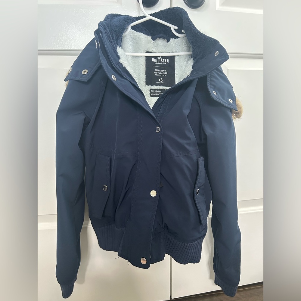 Hollister Big Kid Dark Blue Winter Jacket